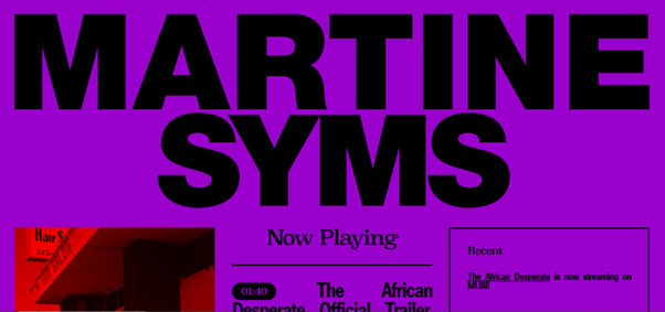 Bold typographic hero image design trend example